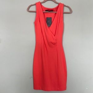SOLD | BNWT Zara Basic Tangerine Bodycon Dress, XSmall